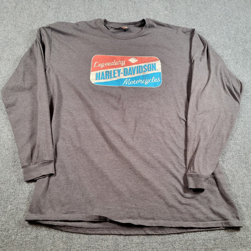 Harley-Davidson Graphic T-Shirt Mens 2/3XL Wildhorse Bend Oregon Long Sleevee